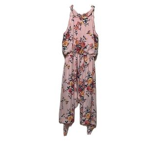 Women’s AVA & YELLY, Floral Print,Uneven Hem,Tie Up Back Dress, Multi Colors, 12